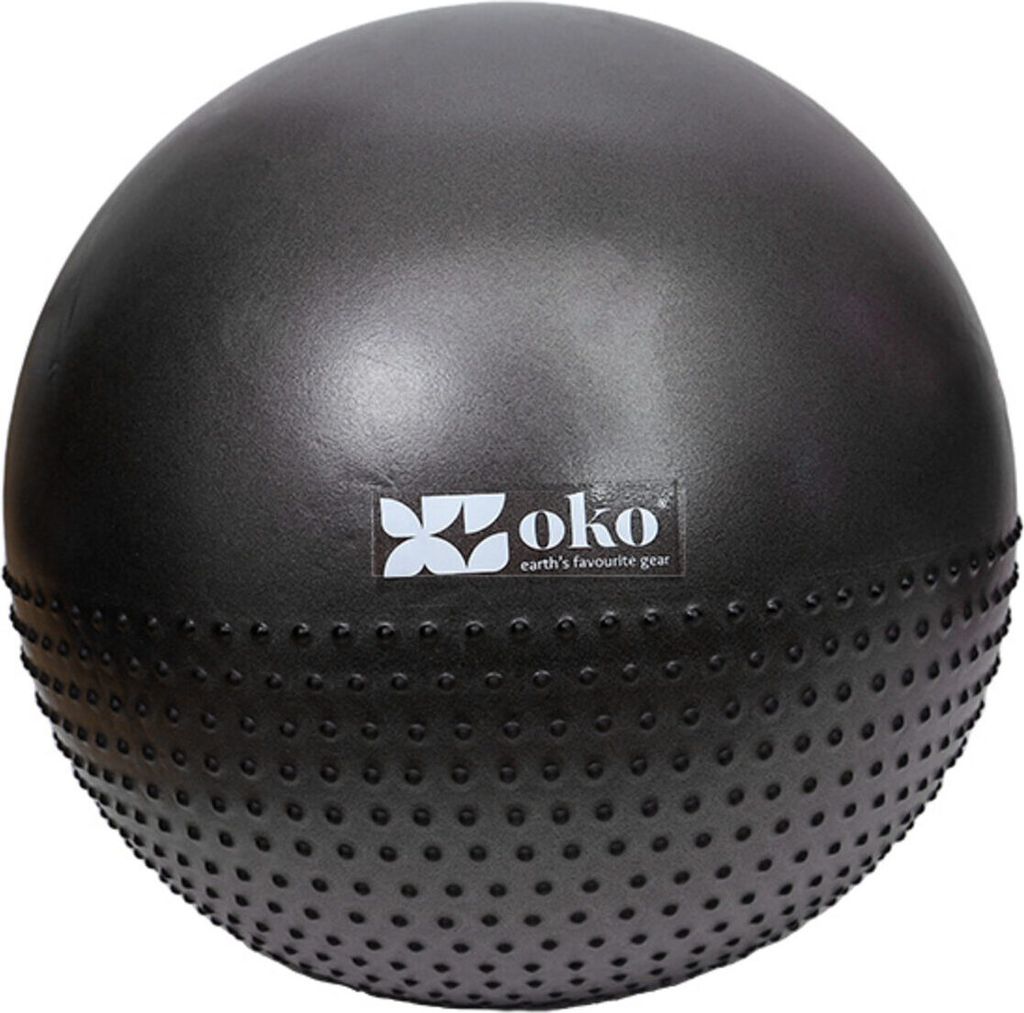 Gymnastikball 65cm Durchmesser Grau platzsicher rutschfest inkl. Pumpe