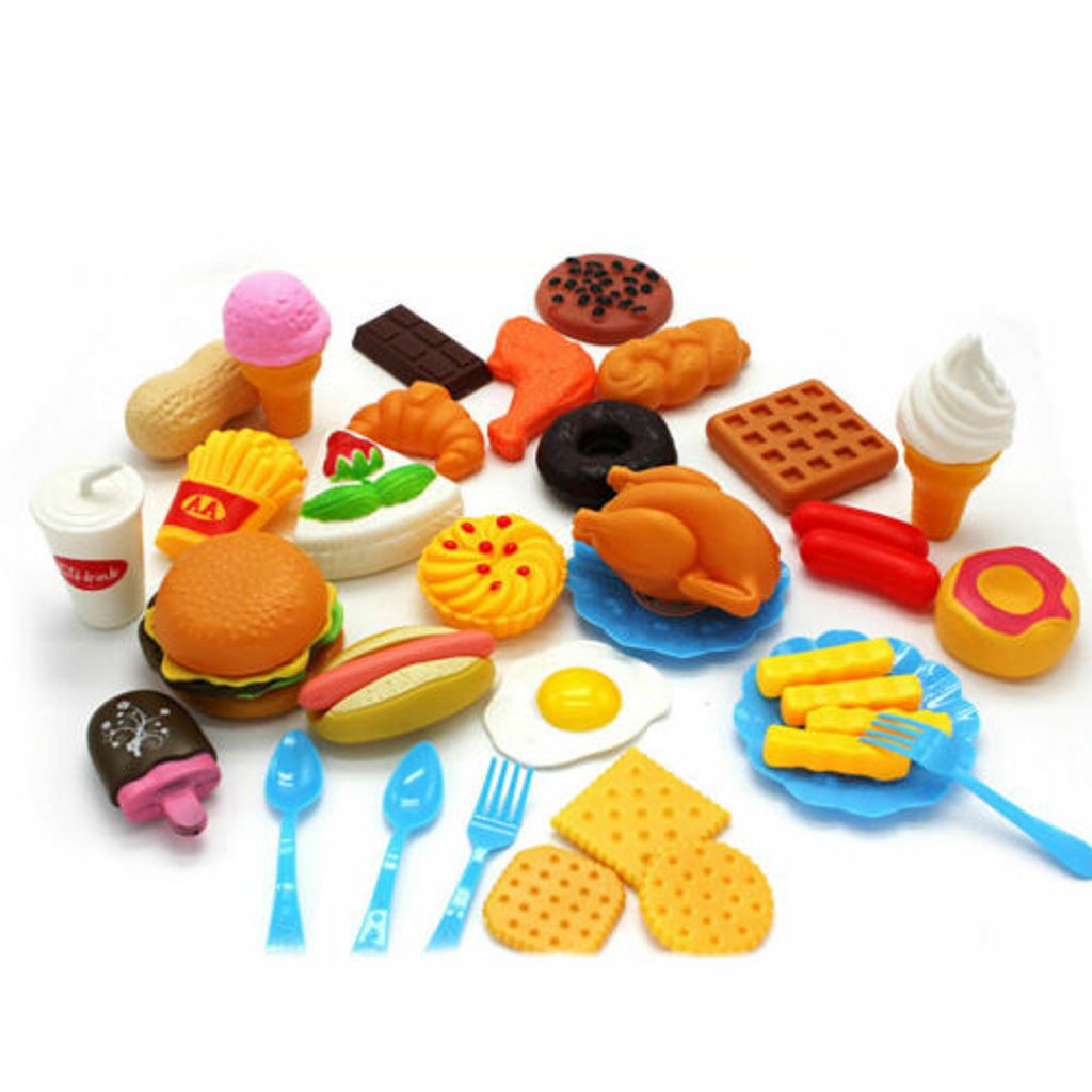 Lebensmittel Set Kuchen Schneide Spielzeug Kinder Spiel Küche Kaufladen Zubehör 