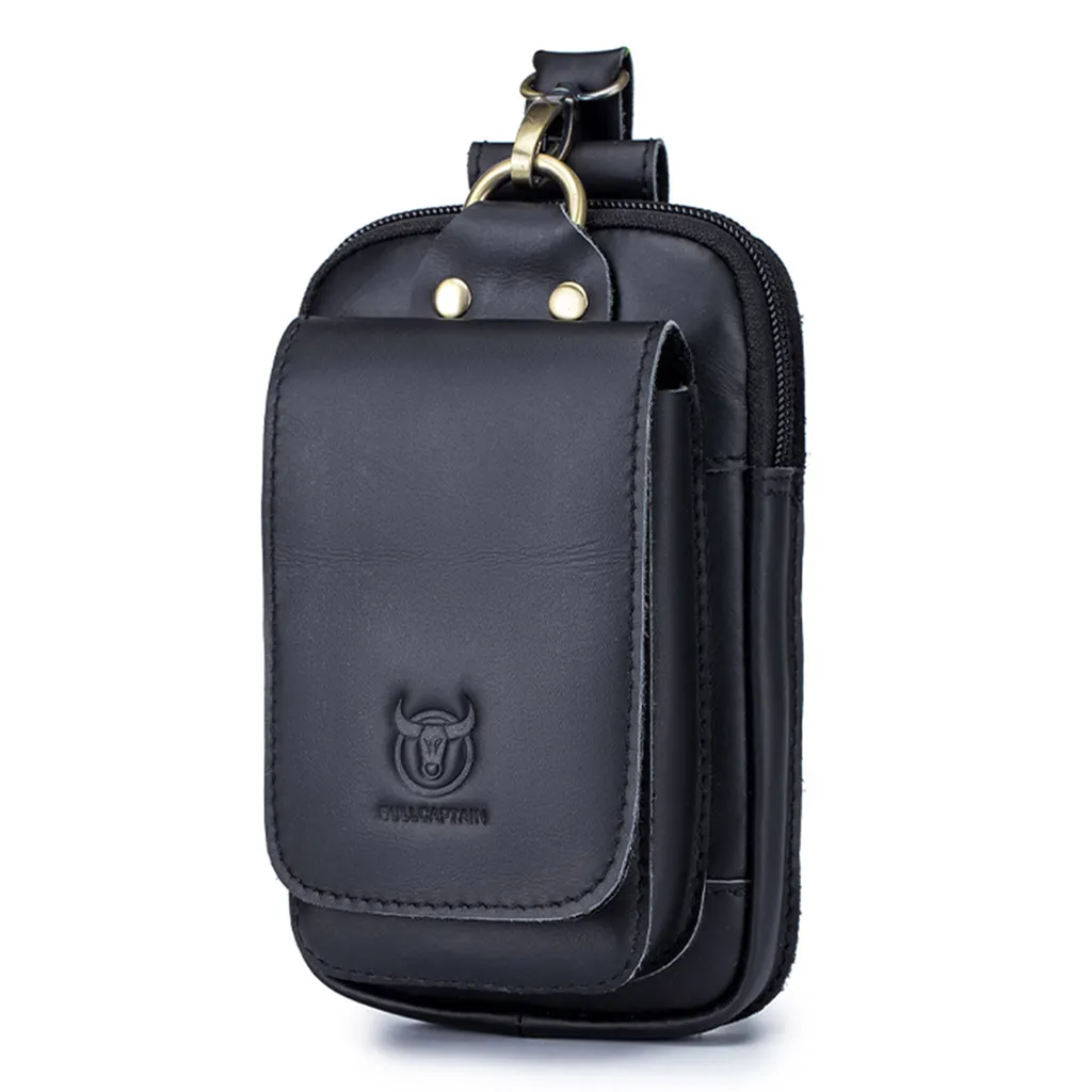 Borsa Vita Appesa in Cuoio Vintage | Fondina Cellulare per Cintura