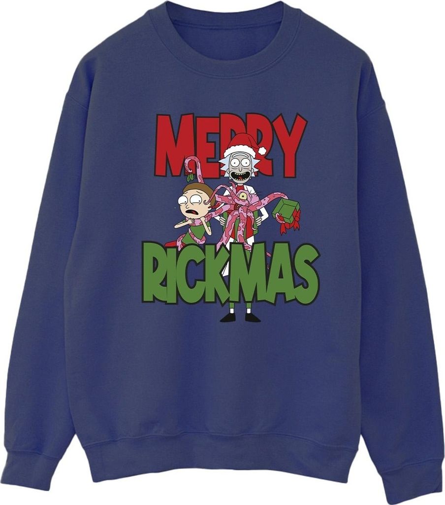 Rick And Morty - "Merry Rickmas" Sweatshirt für Damen BI33704 (L) (Marineblau)