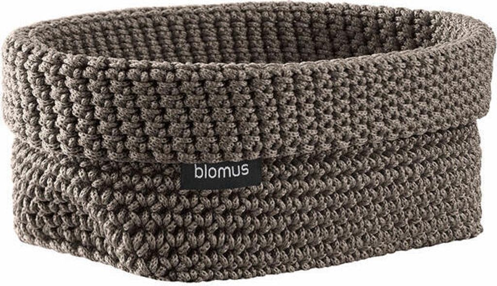 Blomus Häkelkorb Tela, Aufbewahrungskorb fürs Bad, Kunstfaser, Fungi, L, 66473