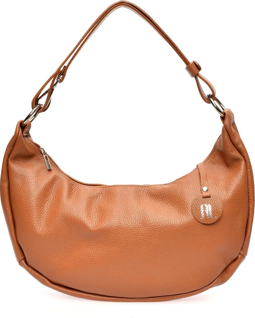Sac bandoulière Anna Luchini AW25 AL 116 en cuir coloris COGNAC