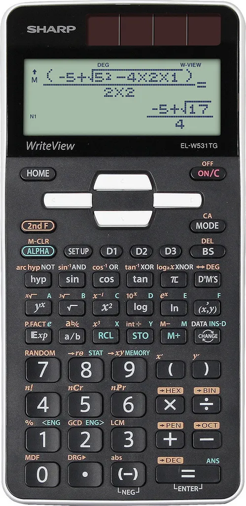 Calculatrice Sharp EL-W531 TG WH blanche avec WriteView pour le collège - 10