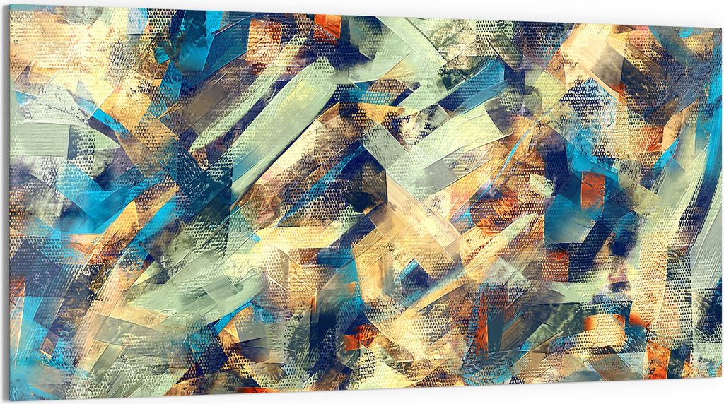 DEQORI Glasbild Acryl 100x50 cm 'Kreative Wirbel' Wandbild Bild modern Deko