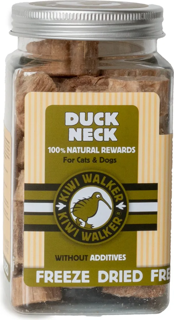 Cou de Canard Lyophilisé Kiwi Walker 70g Snack Riche en Protéines Bio
