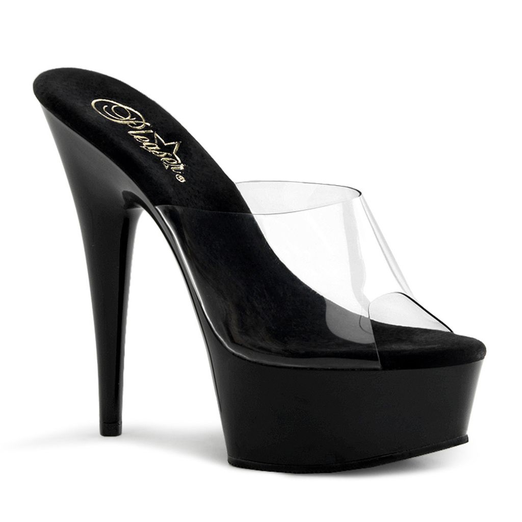 DELIGHT-601 Dámské nazouvací boty Pleaser, transparentní Obrázek produktu 