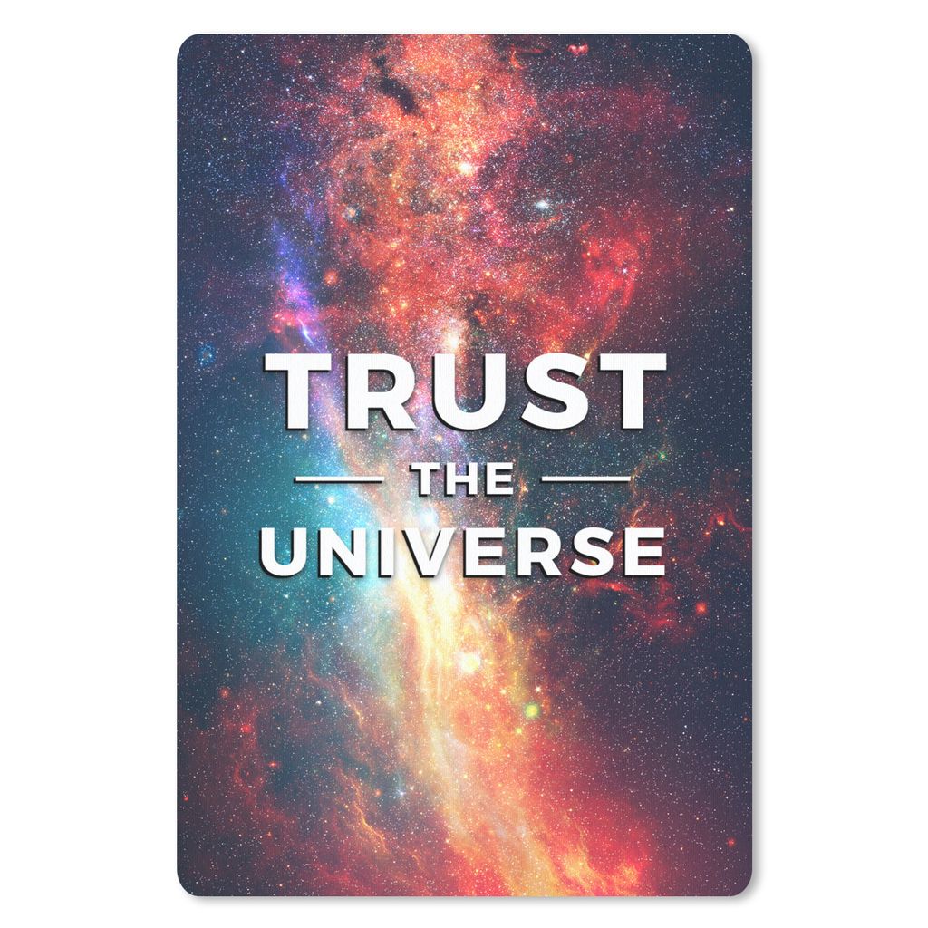 MuchoWow Mauspad Mousepad Weltraum - Zitate - 'Vertraue dem Universum' - Sprichwörter - Jungen - Mädchen - Kinder 18x27 cm - Mousepads - Maus M...