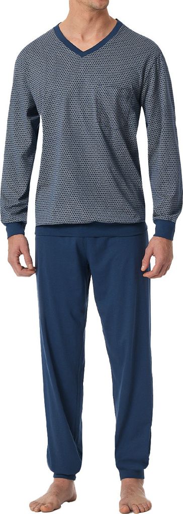 Schiesser Herren Schlafanzug lang mit Bündchen - Nightwear Set