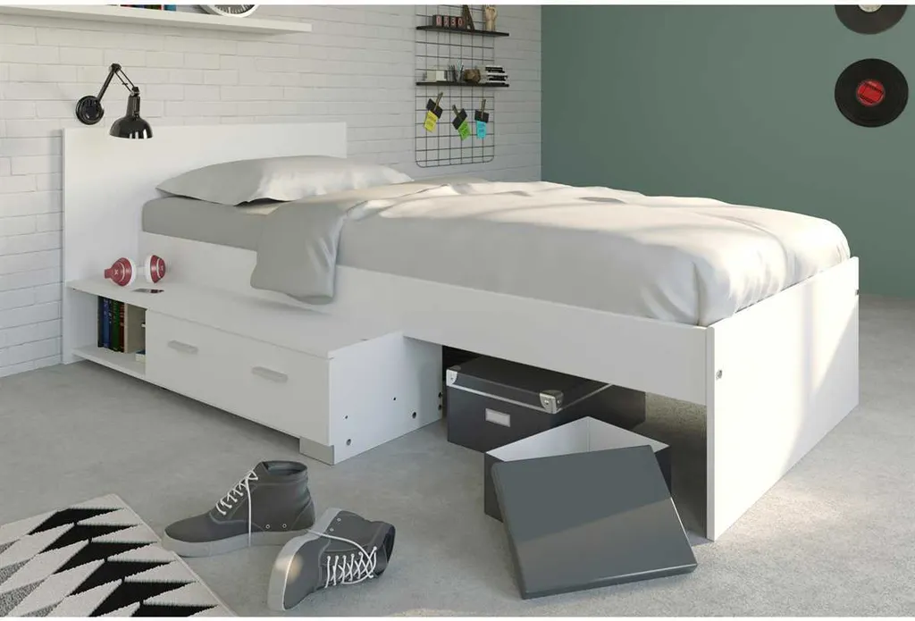 Lit d'enfant Galaxy blanc idéal pour optimiser l'espace de la chambre