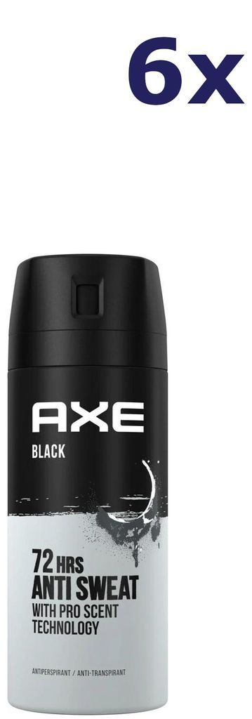 6x Axe Deospray - Black Dry 150 ml Obrázok produktu 