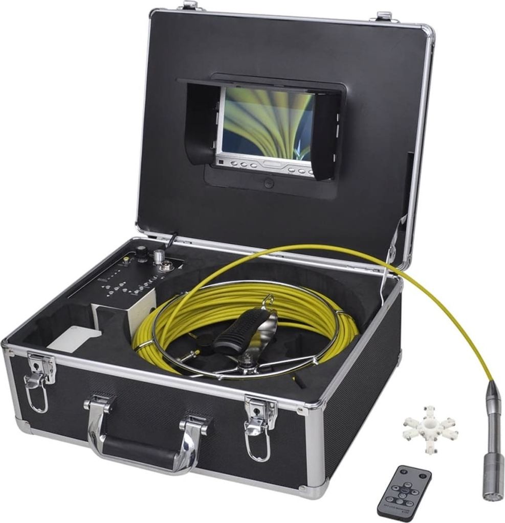 "im Angebot" Rohrkamera 30 m mit DVR - Lampenstative CC504