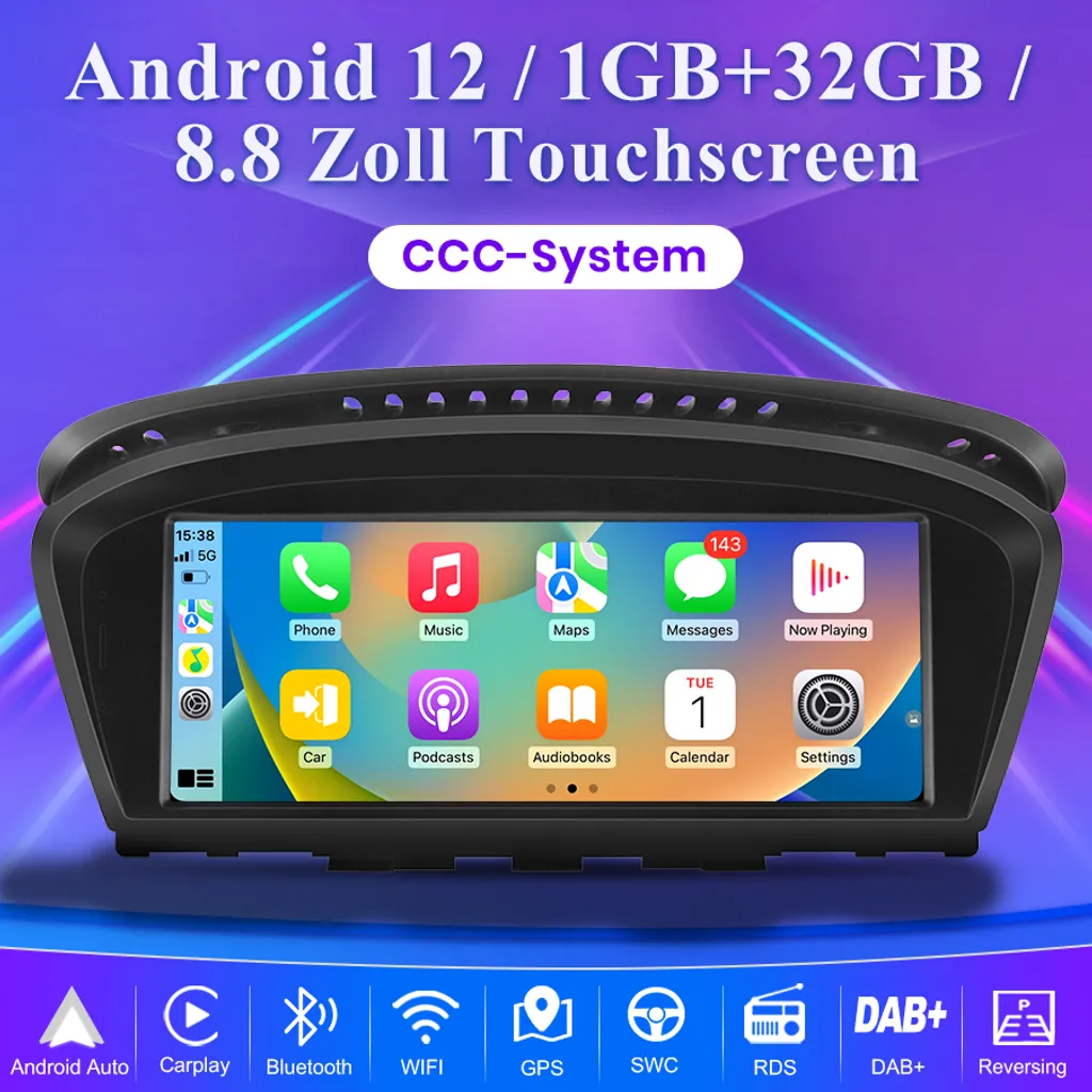 Autoradio Android Auto BMW Série 5 E90 E91 CCC avec Écran Tactile 8.8" - 4