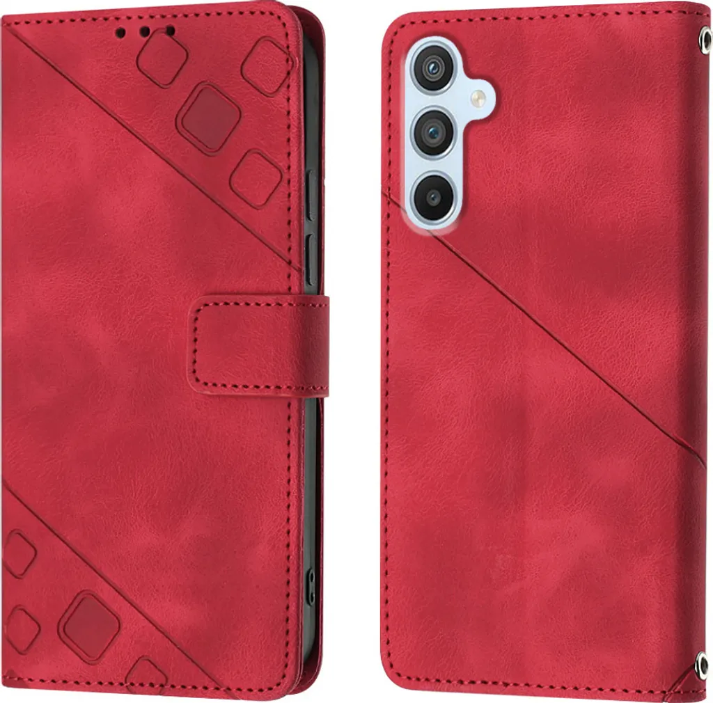 Idea Regalo: Custodia Samsung A54 5G Rossa - Elegante Portafoglio