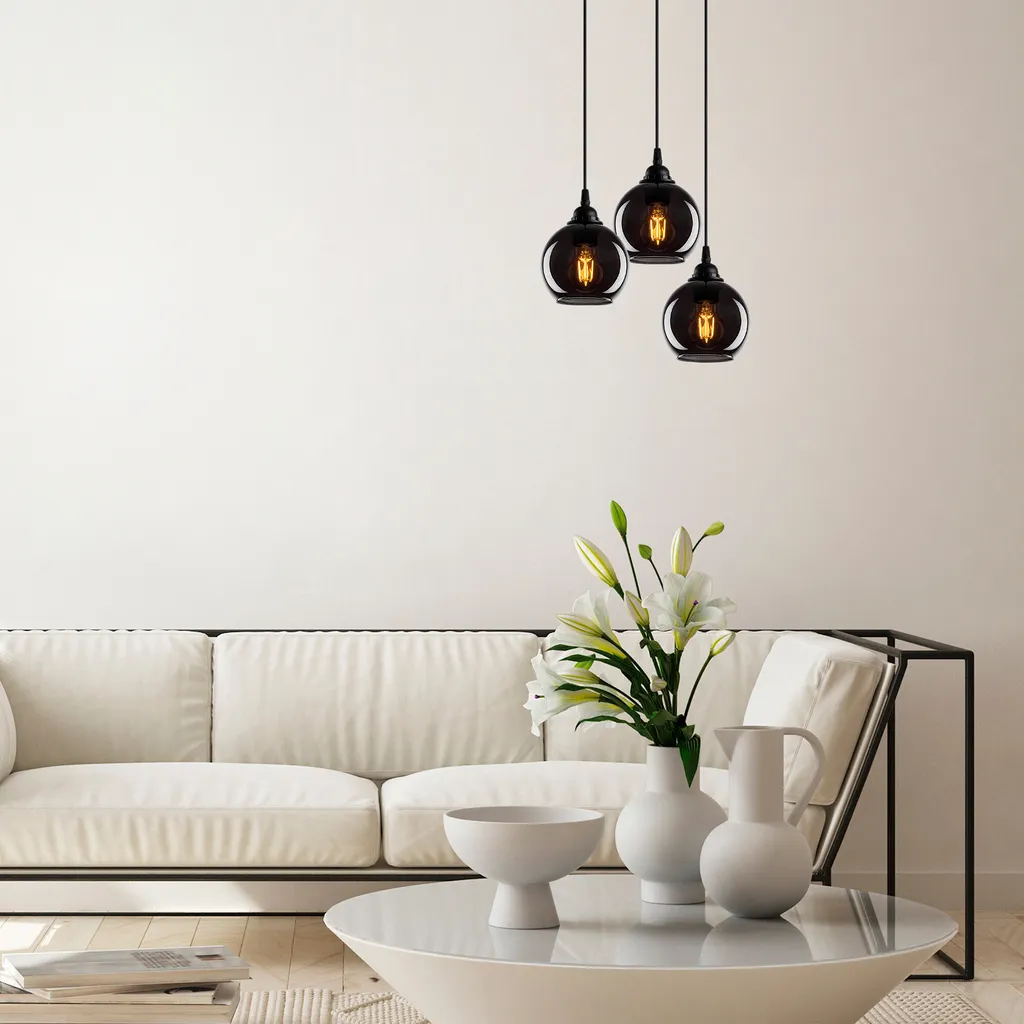 Lampadario Pendente Blu Chiaro Opviq – Altezza Regolabile 44-134 Cm, Diametro 40 Cm, Attacco E27, Metallo, Per Soggiorno E Camera Da Letto