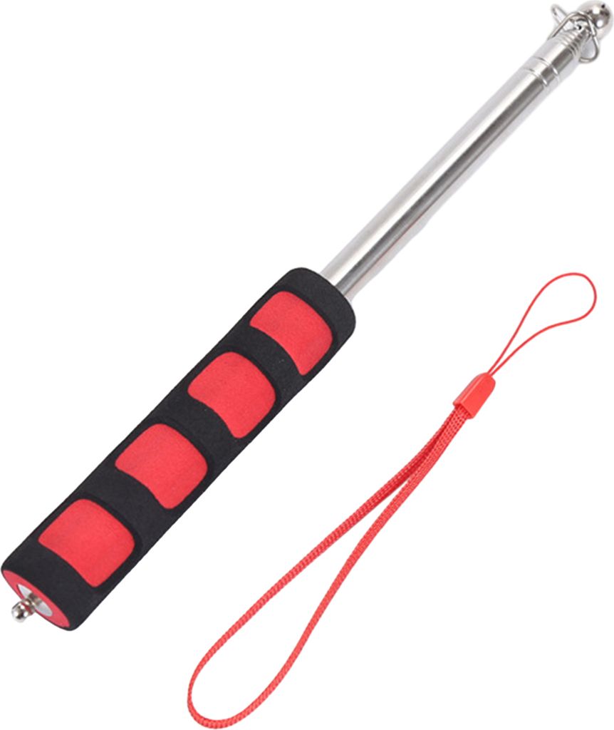 140/200 cm Fahnenmast mit Kordel, mehrteiliger Rutschfester Griff, bequemer Griff, Lehr-Zeigestab, Teleskop-Banner-Fahnenmast aus Edelstahl, Fahnen...