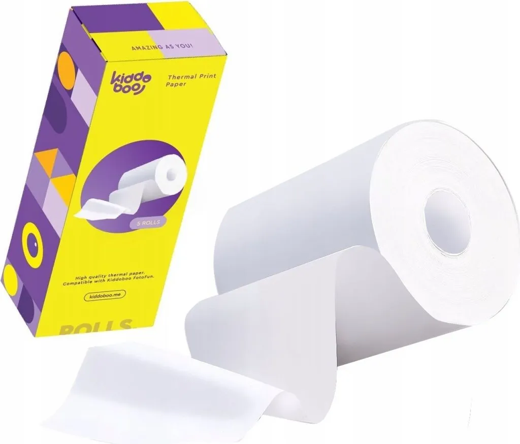 5x Rotoli Carta Termica 57mm x 6m per Kiddoboo X2 P83 P80 KBP80ROL