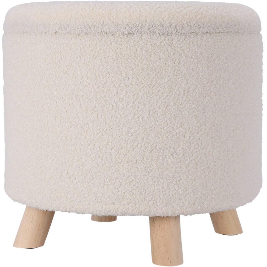 Stolička s úložným priestorom TEDDY 40 cm biela Obrázok produktu 