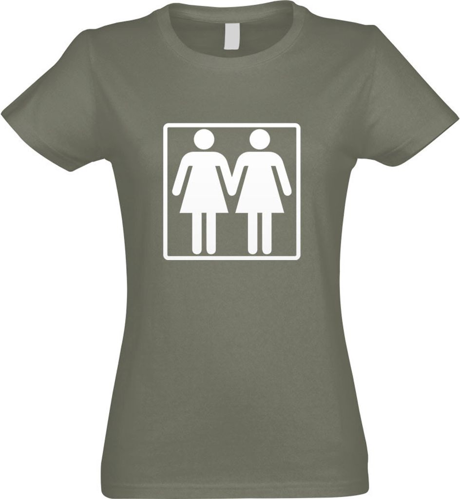 Kiwistar - T-Shirt tailliert - Damen - Olive - Lesbisch - mit Motiv Bedruckt - Funshirt Design - Sport - Freizeit - Damen - M