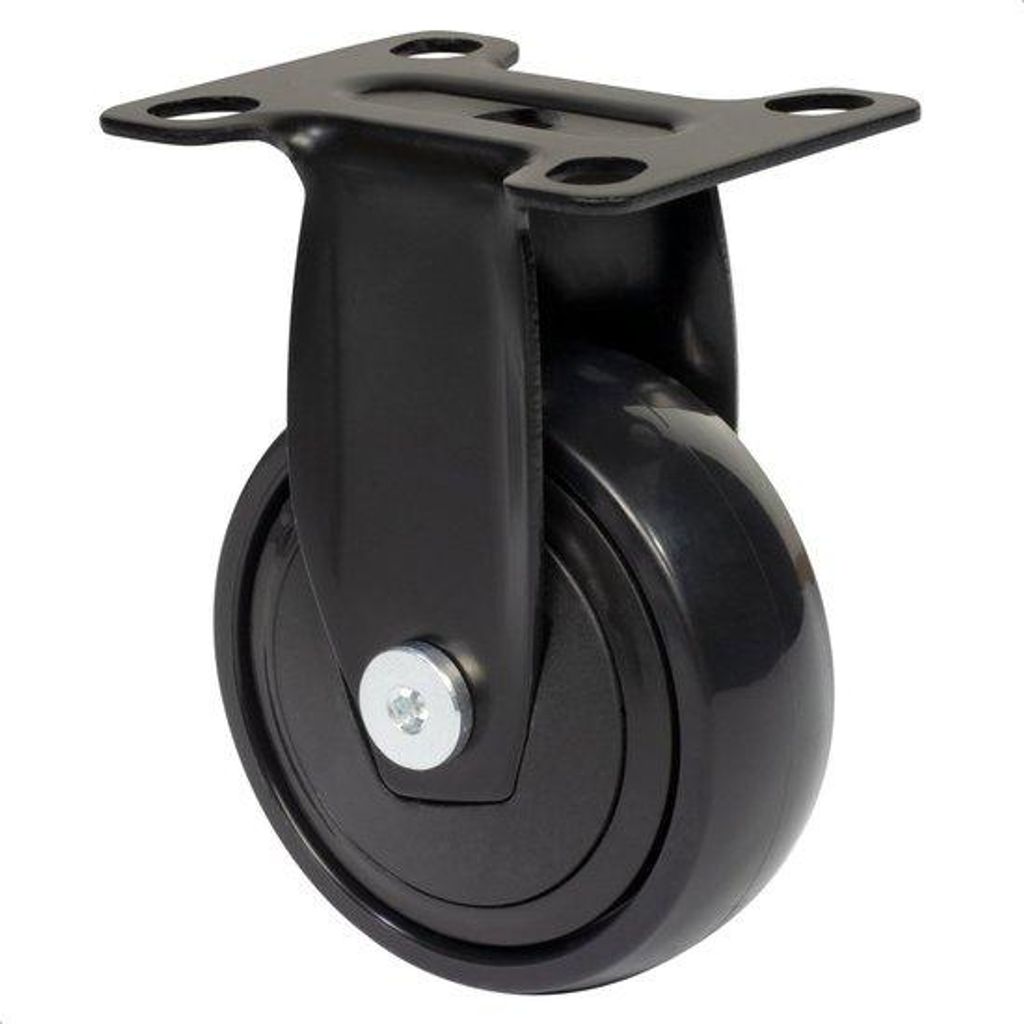 WAGNER Design 3C - Bockrolle soft - Durchmesser Ø 75 mm, schwarz, Anschraubplatte, Tragkraft 75 kg - 01247701