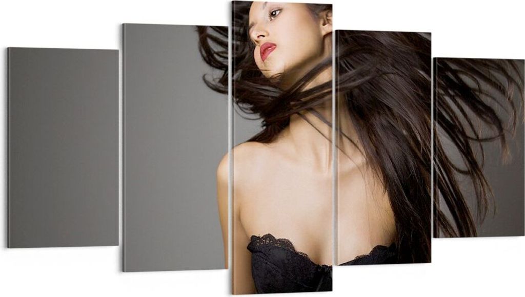 Bild auf Leinwand - Leinwandbild - Schönheit Mode Modell posieren - 160x85cm - Wand Bild - Wanddeko - Leinwanddruck - Bilder - Kunstdruck - Wandde...