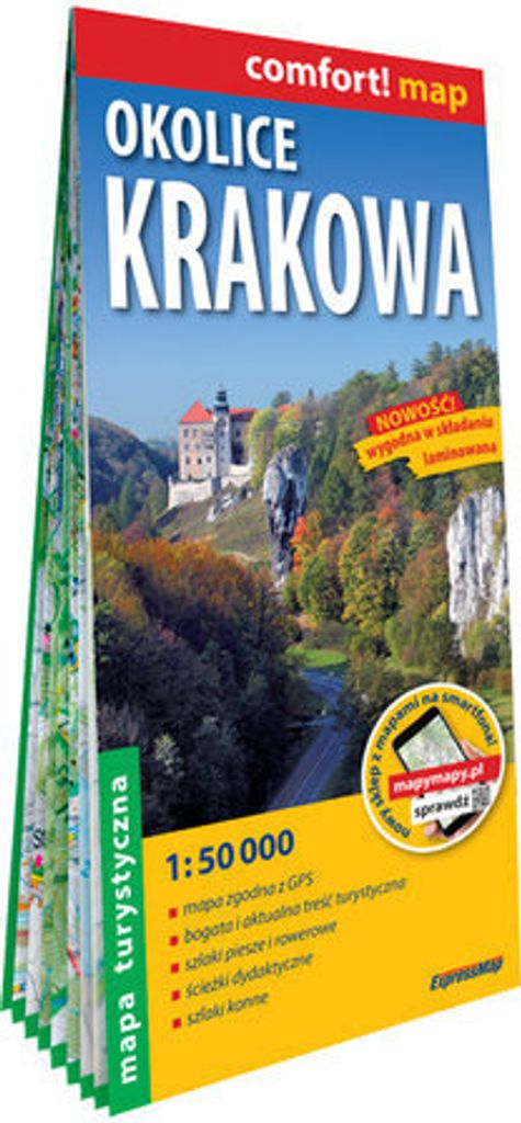 Okolice Krakowa laminowana mapa turystyczna 1:50 000