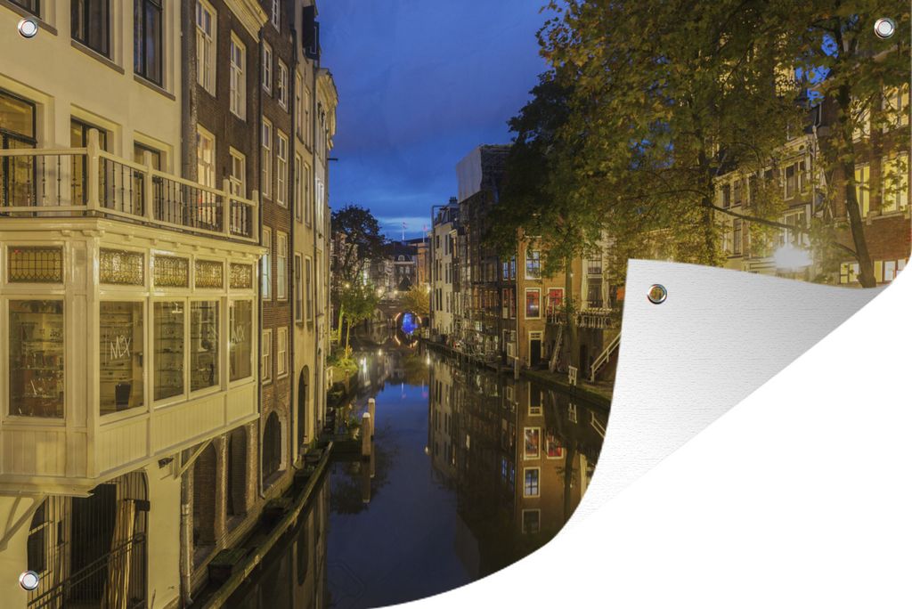 MuchoWow 60x40 cm Outdoor-Poster Gartendeko Sichtschutz Garten Poster für den Garten Kanal - Utrecht - Niederlande