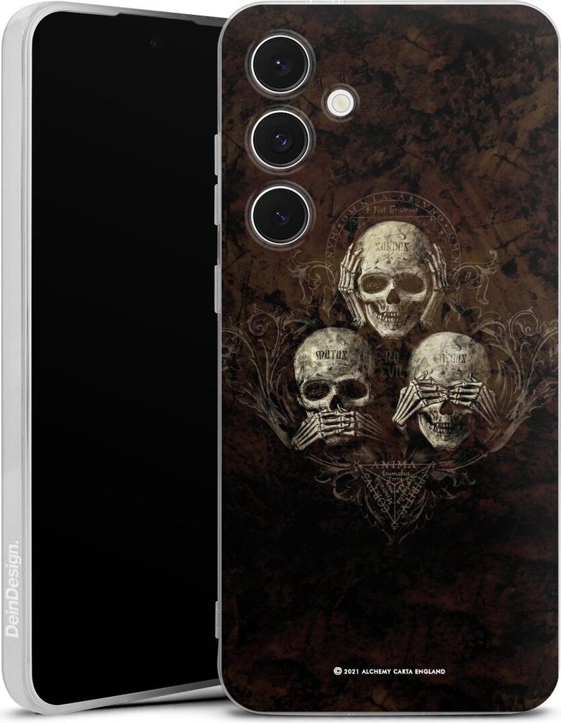 DeinDesign Handyhülle für Samsung Galaxy S24 FE 5G Silikon Hülle Case Smartphone Schutzhülle Art Gothic Totenköpfe