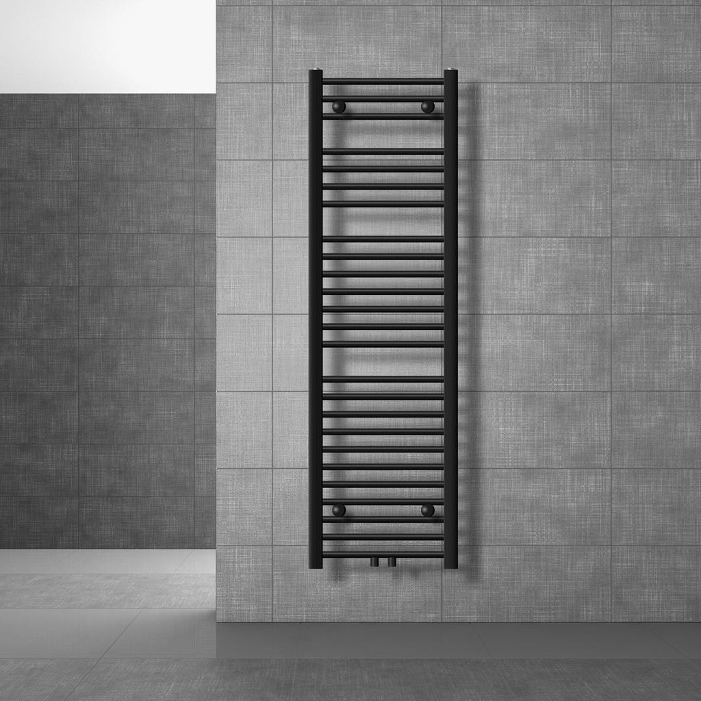 LuxeBath Badheizkörper Sahara 400x1500 mm Schwarz matt Produktbild 