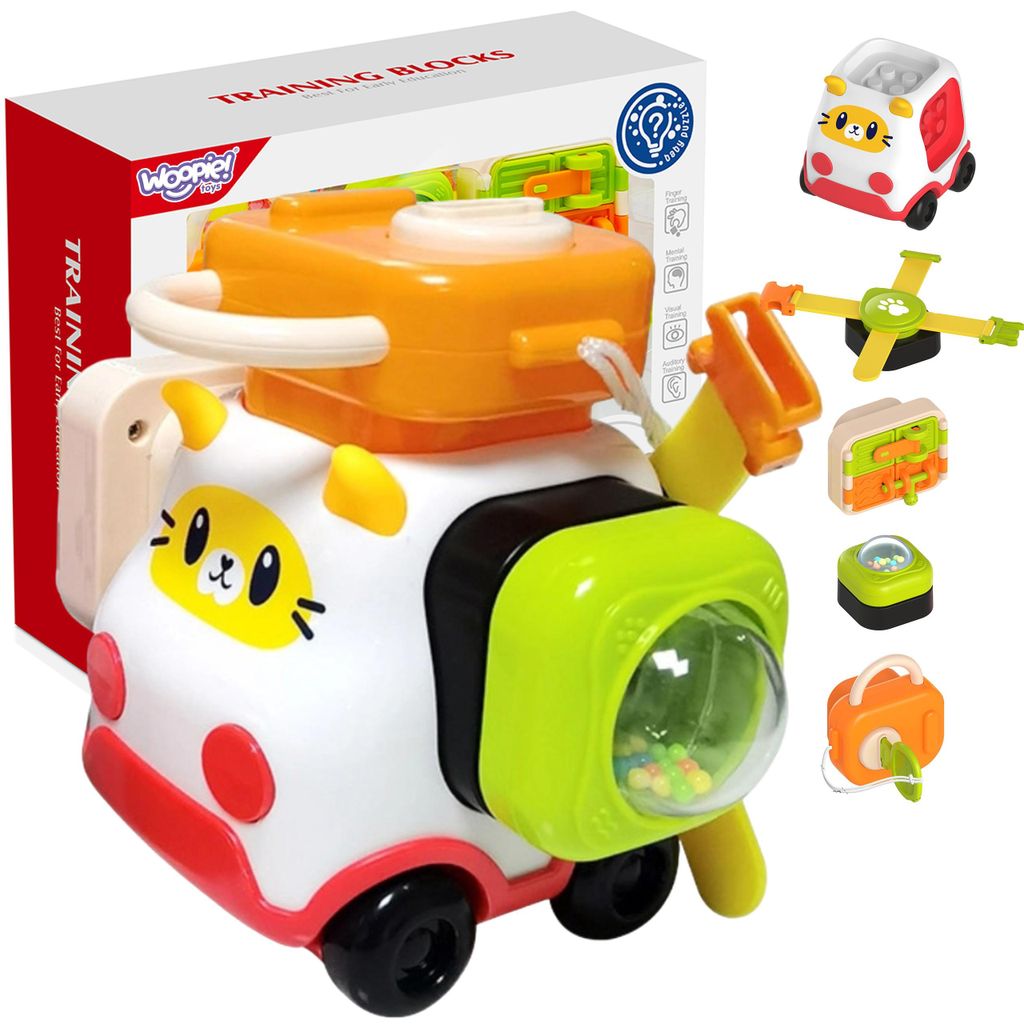 Woopie Baby Montessori Manipulatives Kätzchen-Auto-Bauset 1