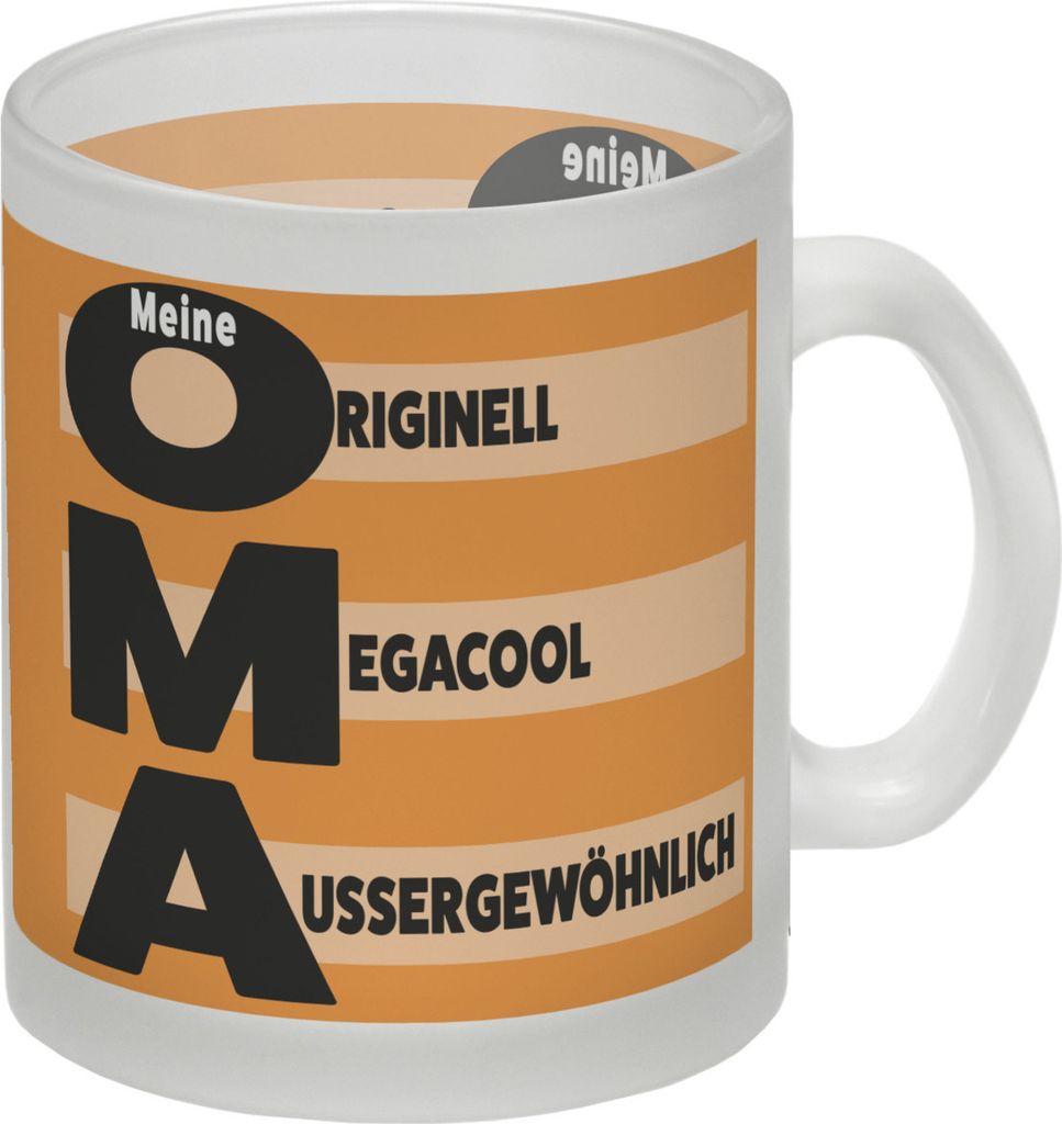 Meine Oma - originell, megacool, aussergewöhnlich Glas Tasse Das