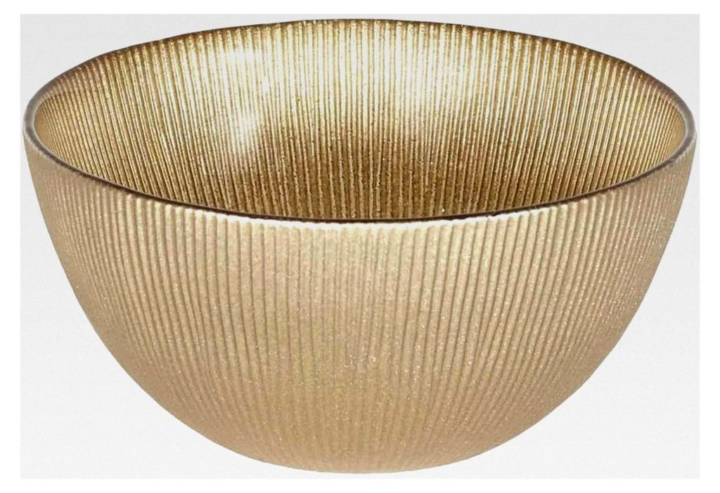 Goldene Glasschüssel 70 cl, elegantes und modernes Design, ideal für Suppen, Salate und Vorspeisen, langlebig und leicht zu reinigen, Anlässe - ...