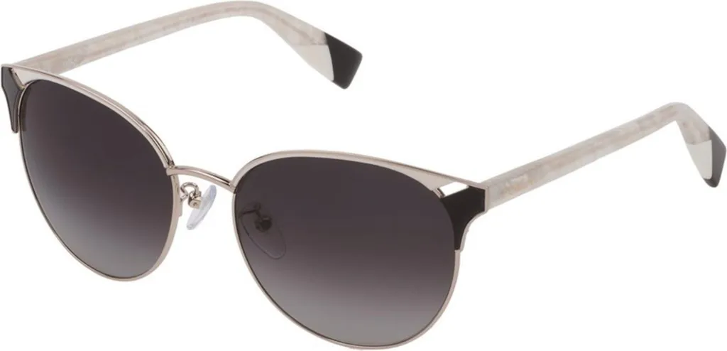 Furla SFU344 Lunettes de Soleil Verres Anti-UV et Branches Or Gravées