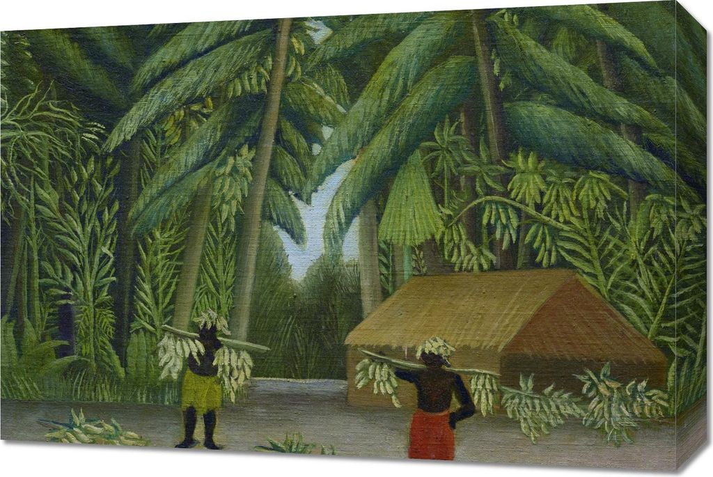 Bild 60x40cm Banana Harvest, Rousseau Vintage für das Wohnzimmer