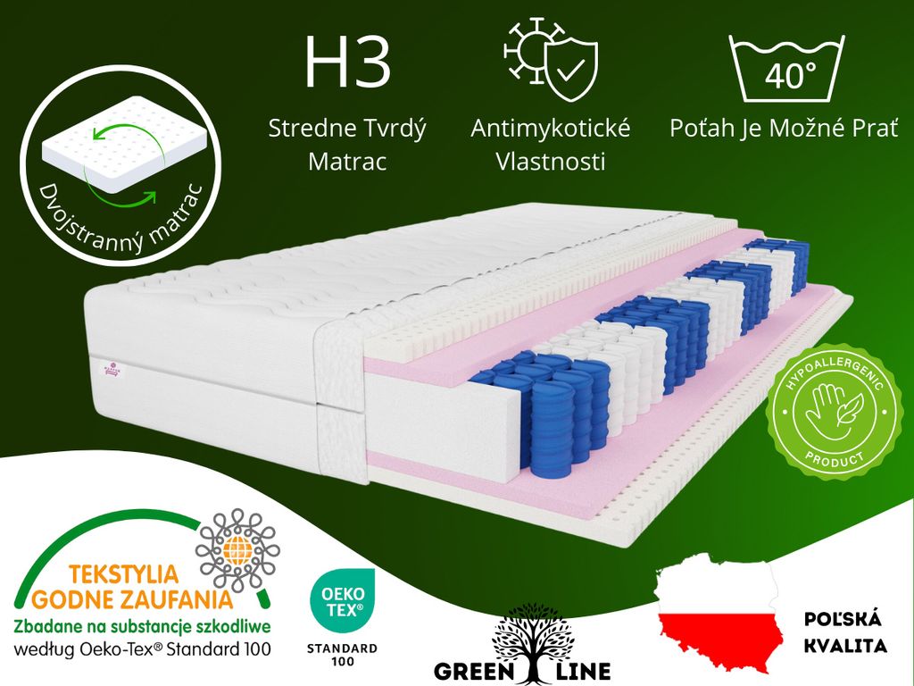 MARPUR, matrac s pružinovou výplňou, rozmery 80x200 cm, Obrázok produktu 