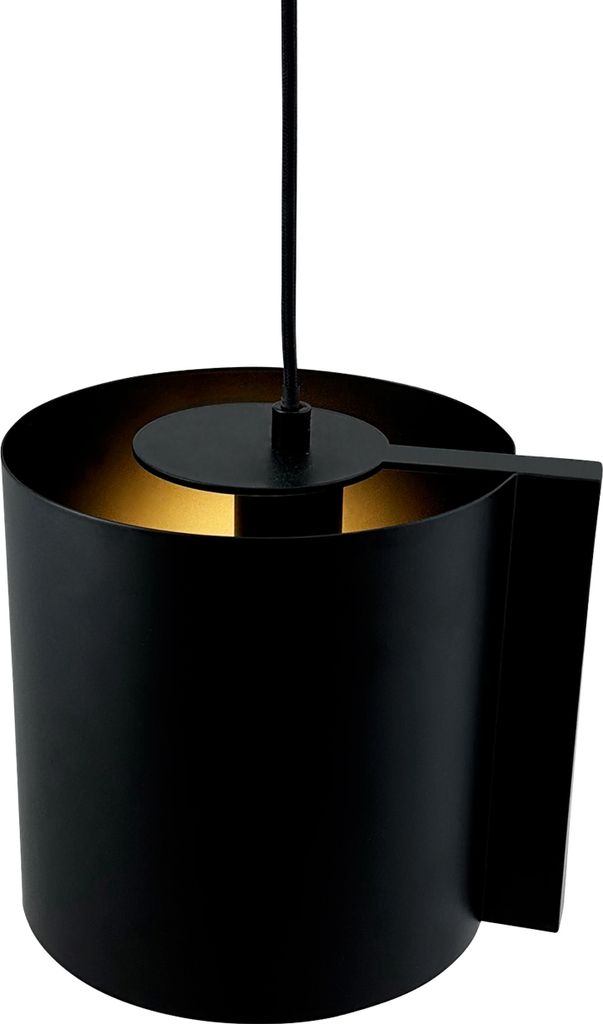 Pendelleuchte LED, Hängelampe, Deckenlampe Pendel, Pendellampe Esstisch, Pendelleuchte für Wohnzimmer, Skandinavische Design, WUM D23 schwarz