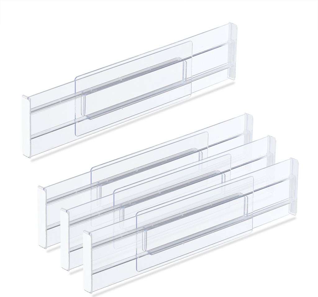 Relaxdays Schubladentrenner, 4er Set, verstellbare Produktbild 