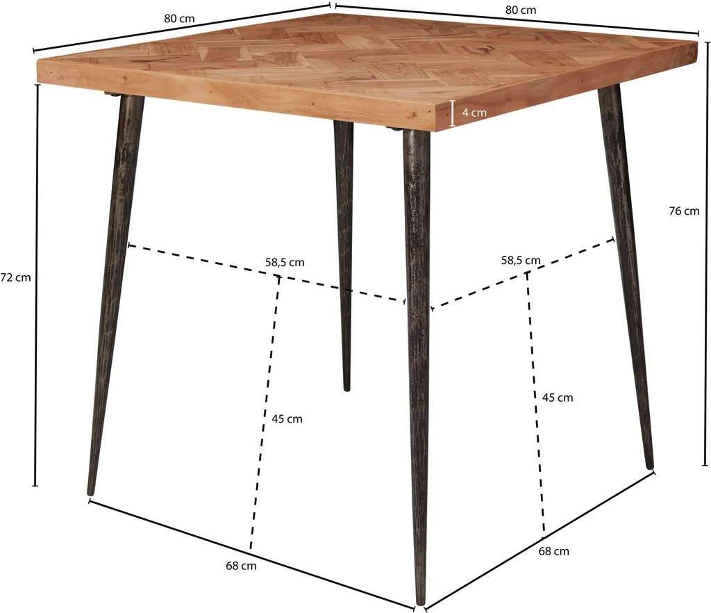 Table LODI bois massif durable : la solution robuste contre l'usure