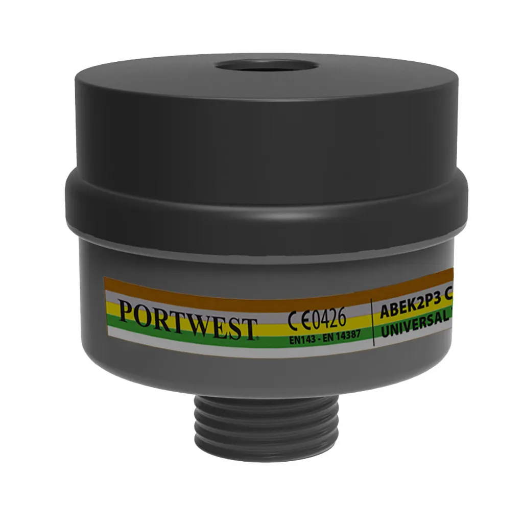 Filtre combiné Portwest P976 ABEK2P3 à filetage universel DIN Black