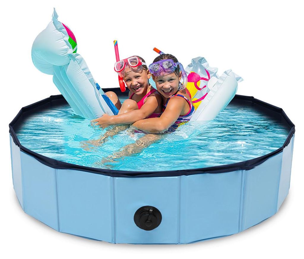 Izrielar Hundepool faltbar 80x20 cm, Hunde Planschbecken & Badewanne, Swimmingpool für Hunde & Haustiere