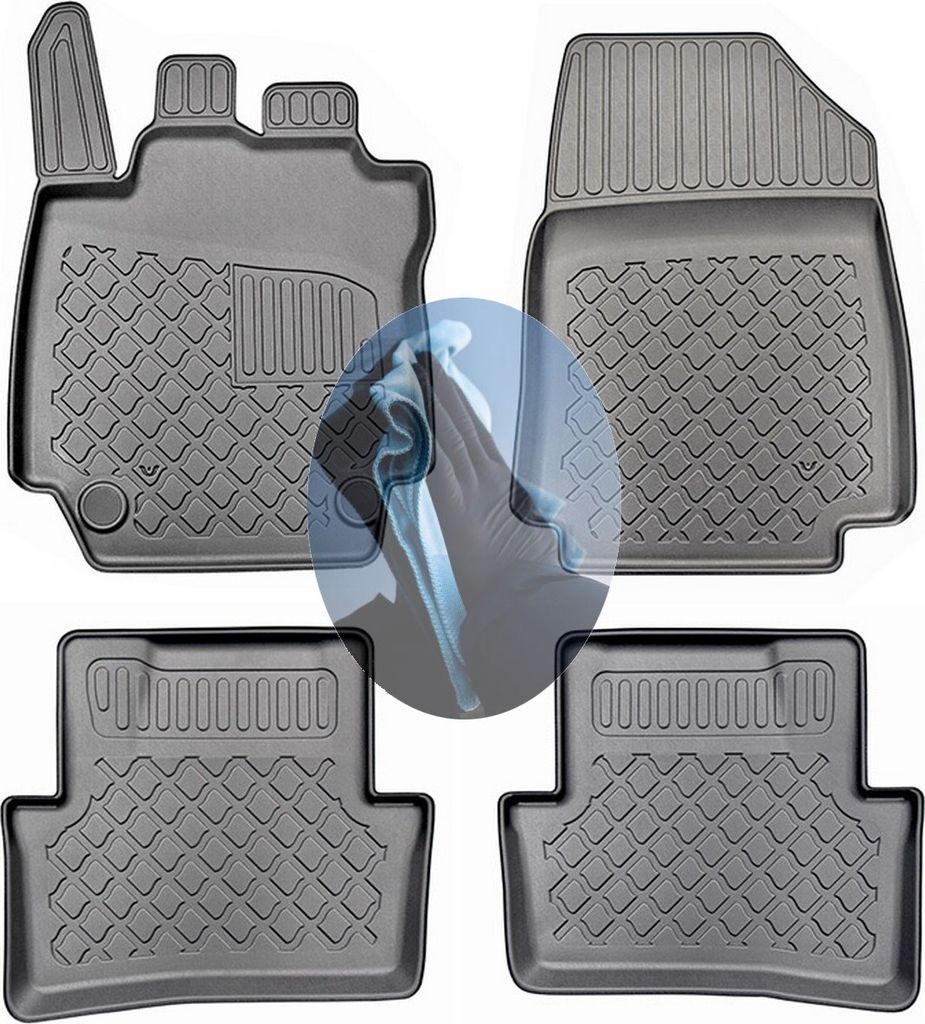 Z520612 TPE-Gummifußmatten kompatibel mit Renault Capture Expression+ I 1 Steilheck Geländewagen SUV 5-türer 2013-2019