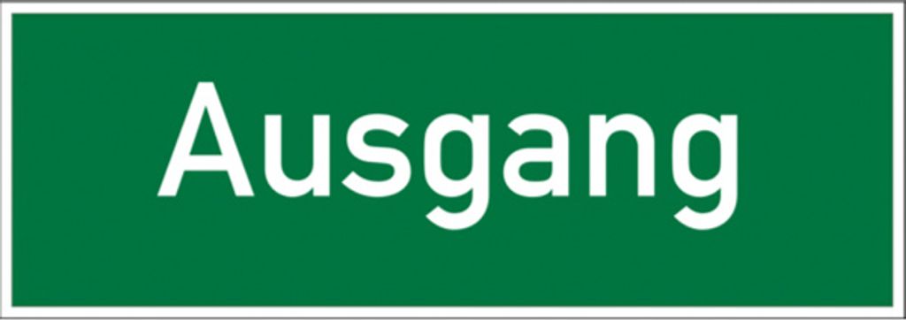 Dreifke Aufkleber Rettungszeichen, Wortschild Ausgang | Folie selbstklebend,...