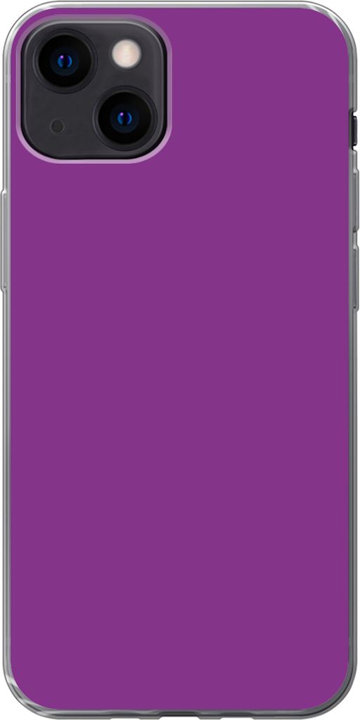 MuchoWow Handyhülle Schutzhülle Hülle für Telefoonhoesje iPhone 13 Lila - Farben - Unifarben Silikon Softcase Handy Hülle - Karteninhaber