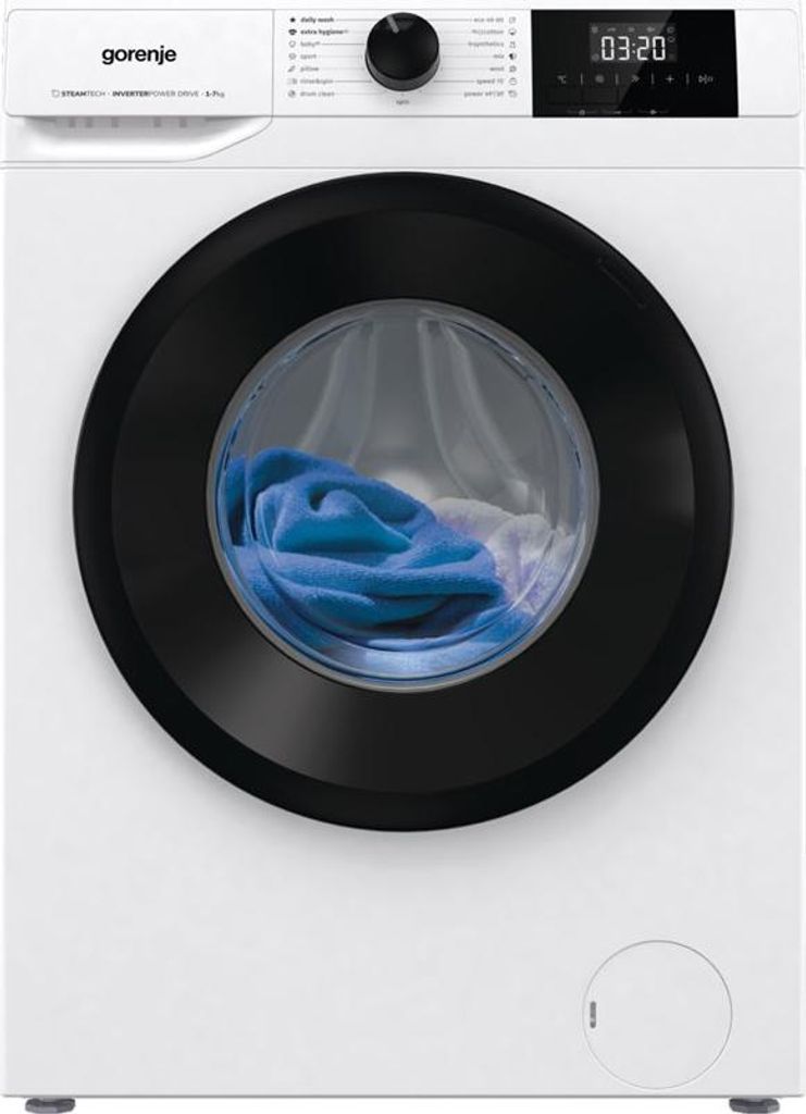 Gorenje Waschmaschine | W3NGPI72SBS | | Frontlader | Waschkapazität 7 kg | 1200 U/min | Tiefe 43,5 cm | Breite 59,5 cm | Display | LCD | Dampffunk...