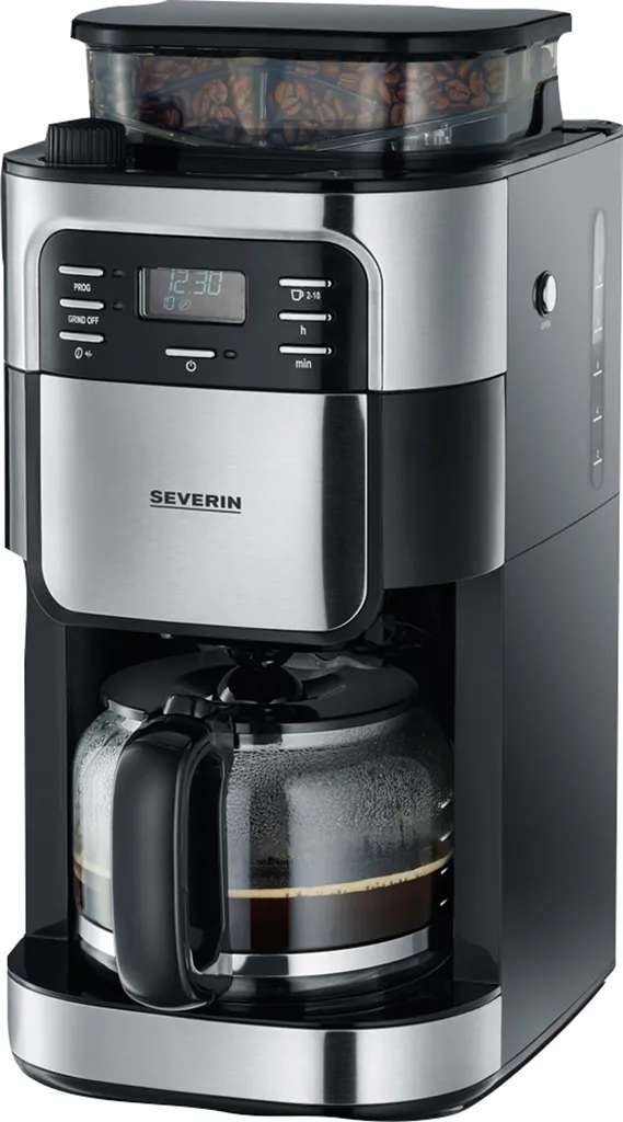 Cafetière programmable Severin KA4810 avec broyeur et sélecteur d'arôme