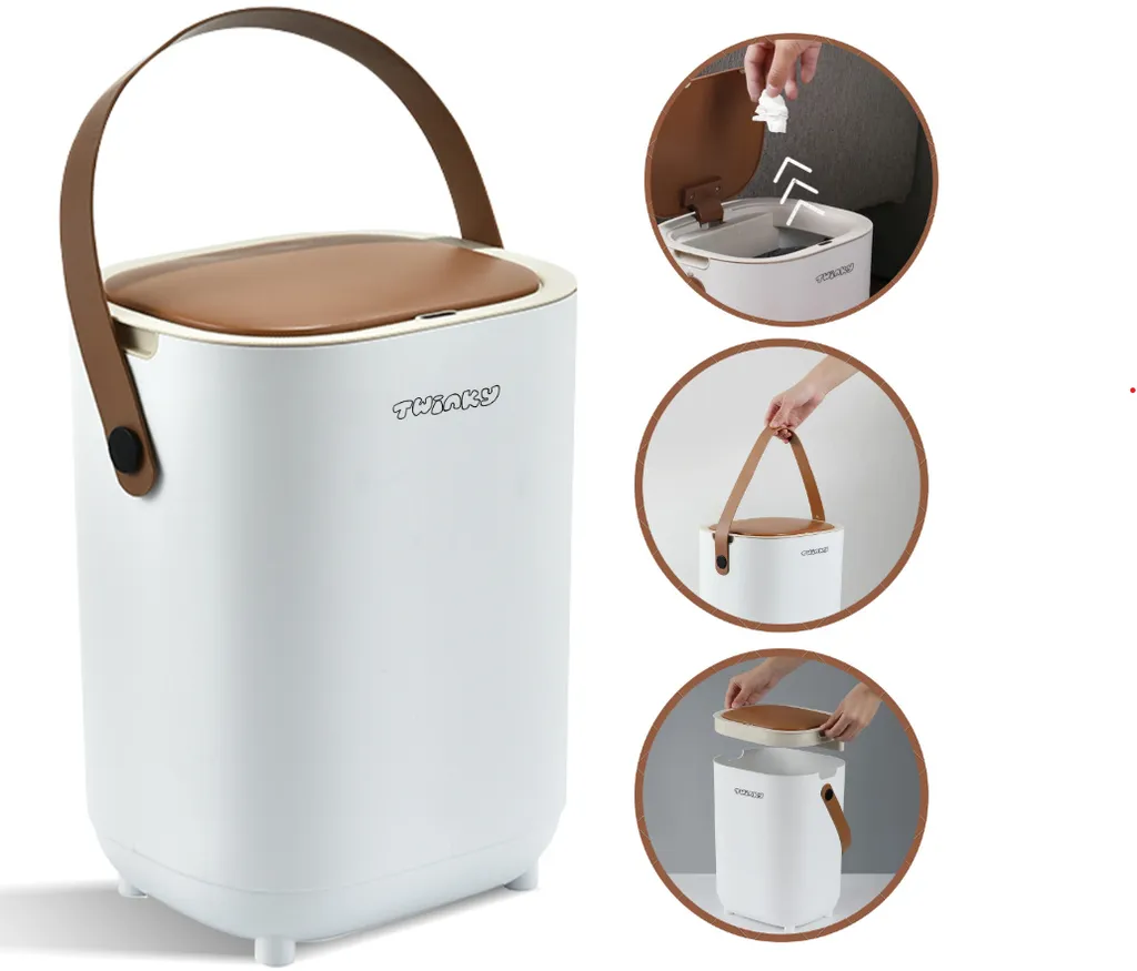 Poubelle à Couches Twinky 16L Marron : Solution Hygiène Bébé Sans Contact