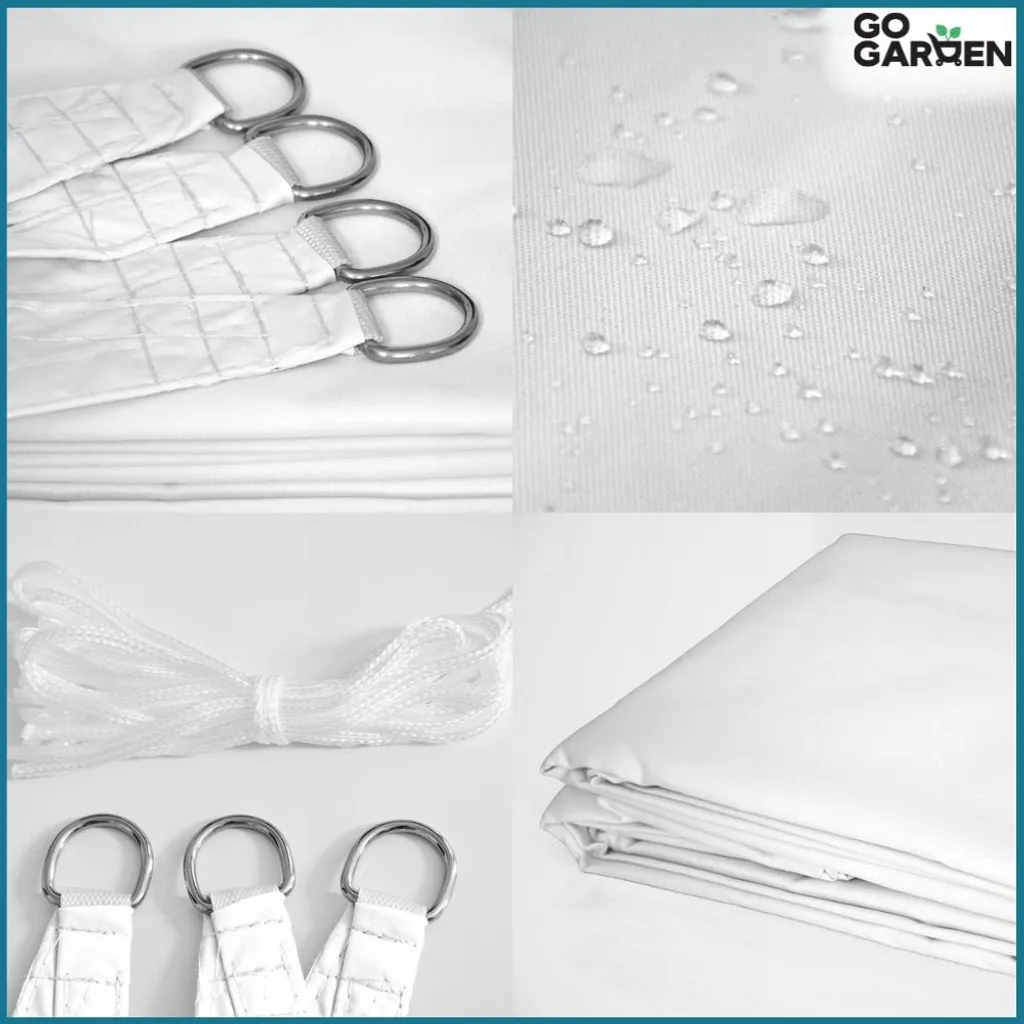Vela Ombreggiante Zolta 3.6m x 3.6m - Tessuto Tecnico Impermeabile UV95 - 15