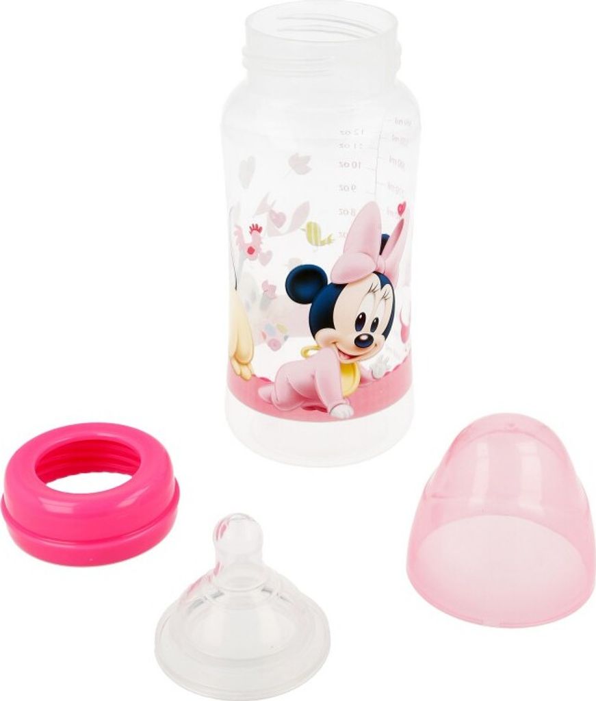 Disney Bottle Minnie 360ML Baby-Flasche + Sauger, 360ml Fassungsvermögen, -frei