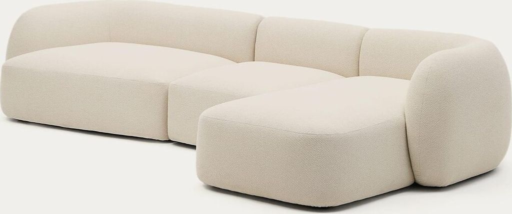Modulares 4-Sitzer-Sofa Martina 179 x 377 x 76 cm Chenille Chaiselongue rechts