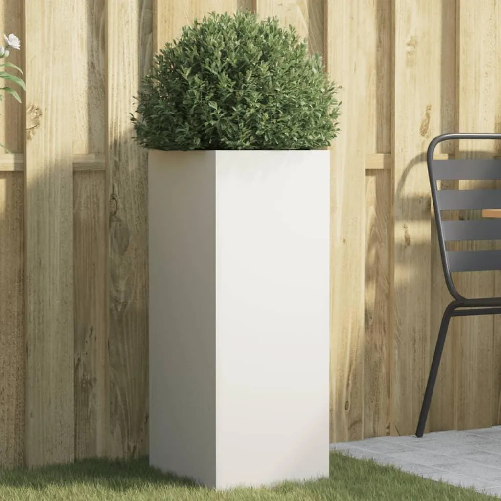 Bac à fleurs vertical blanc en acier 75 cm pour optimiser l'espace - 2