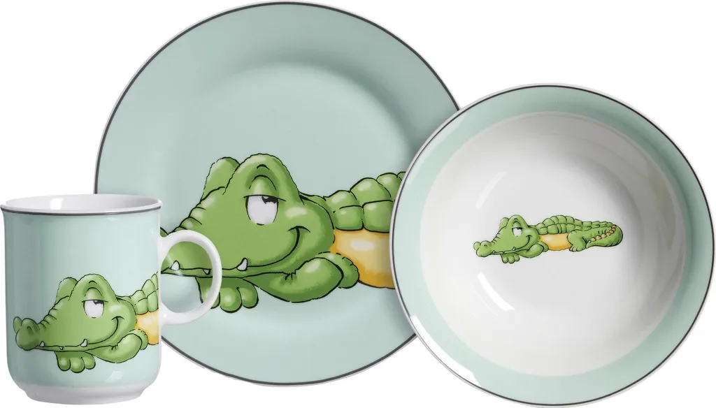 Ritzenhoff & Breker Happy Zoo Koko Set Stoviglie Bambini 3 Pezzi Porcellana